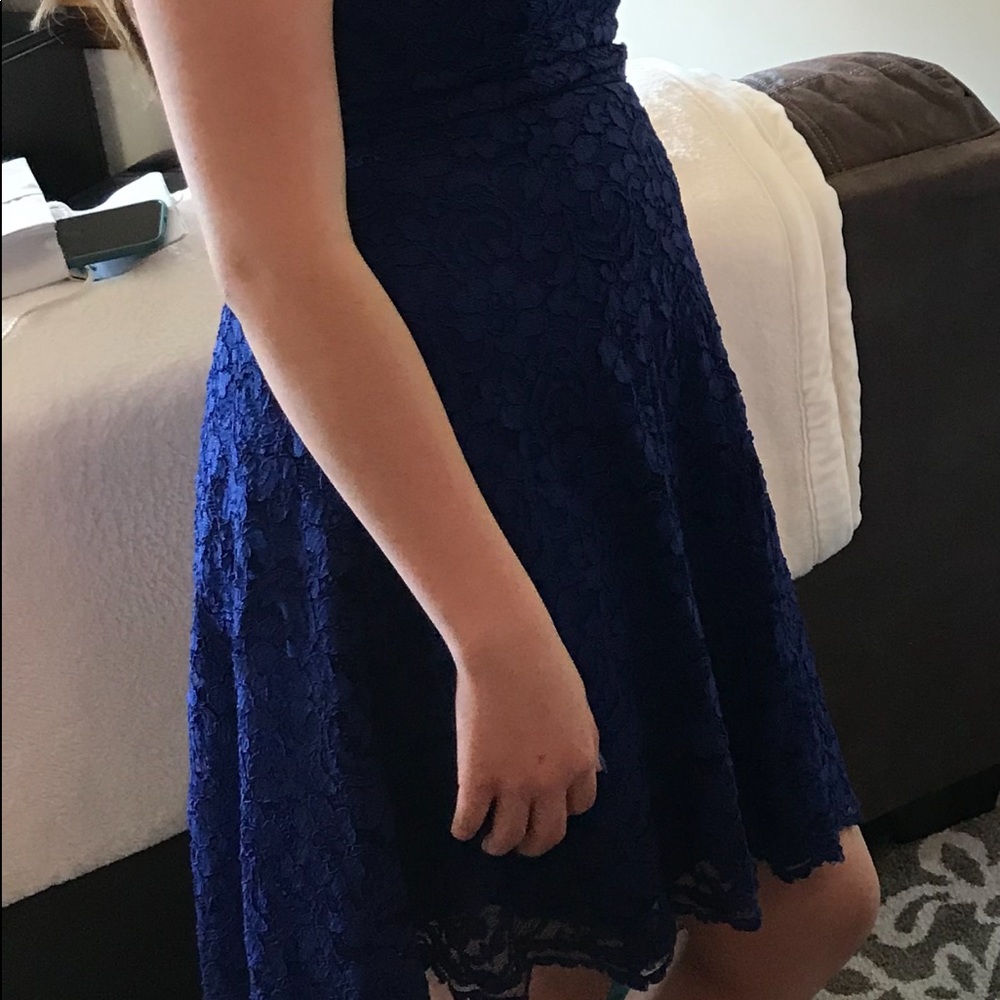 David’s bridal size 6 cobalt blue short dress